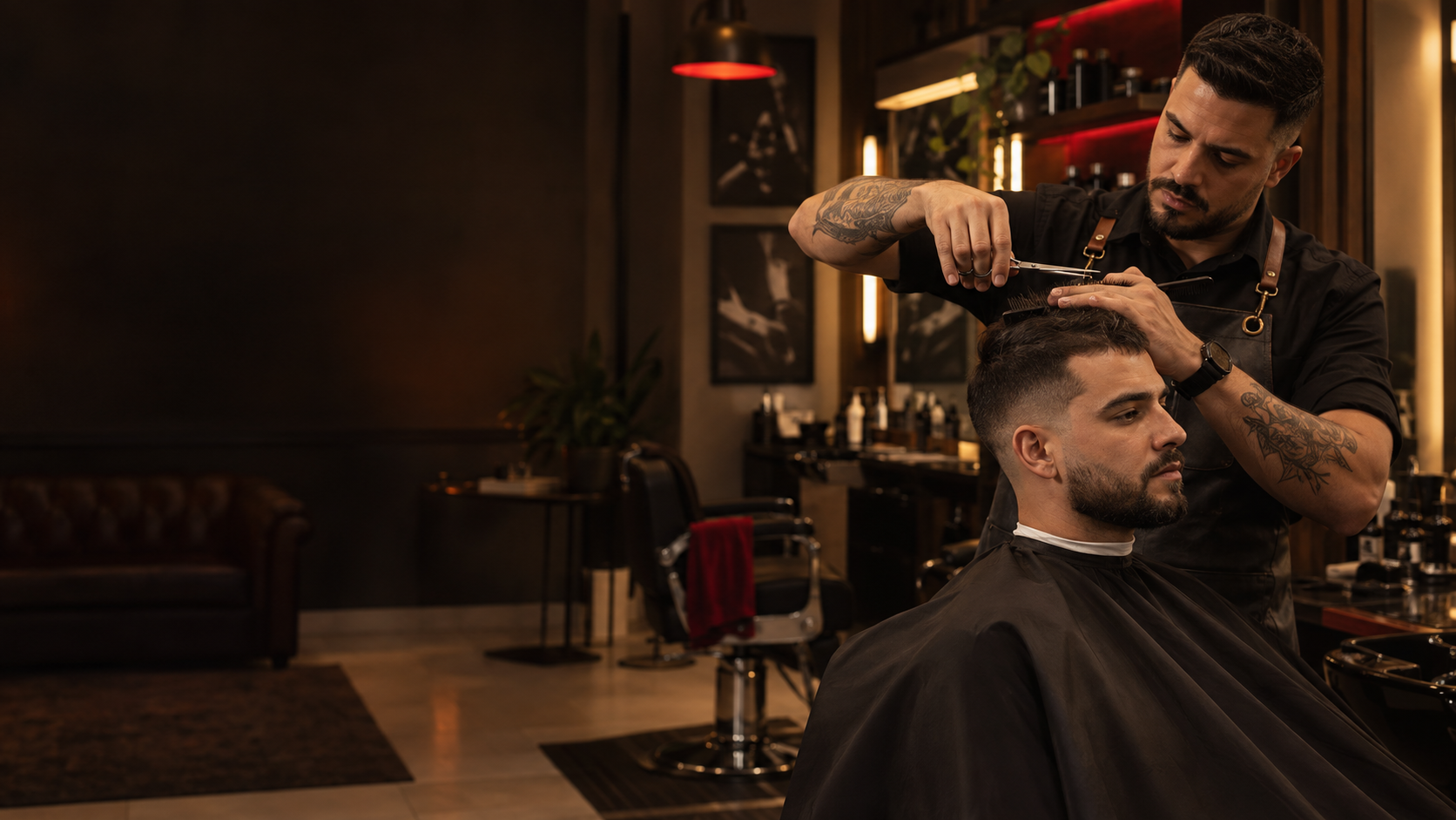 Atendimento editorial da Barbearia Focus